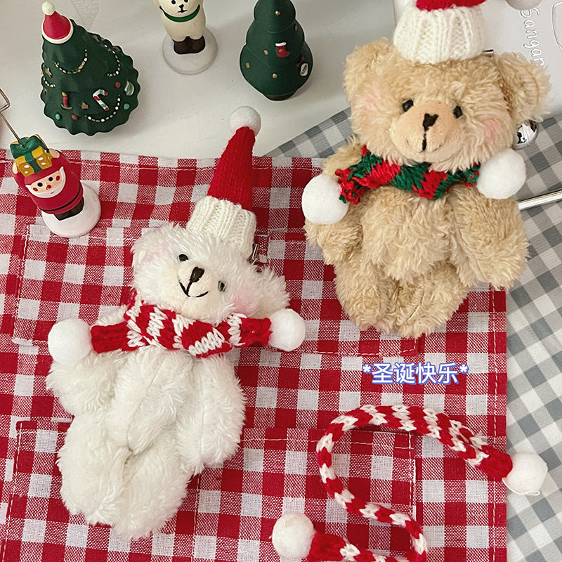 Wholesale Christmas Bear Plush Toy Keychain